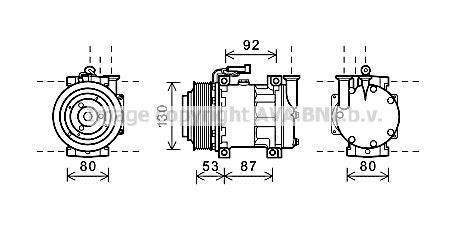 AVA QUALITY COOLING Компрессор, кондиционер ALK122